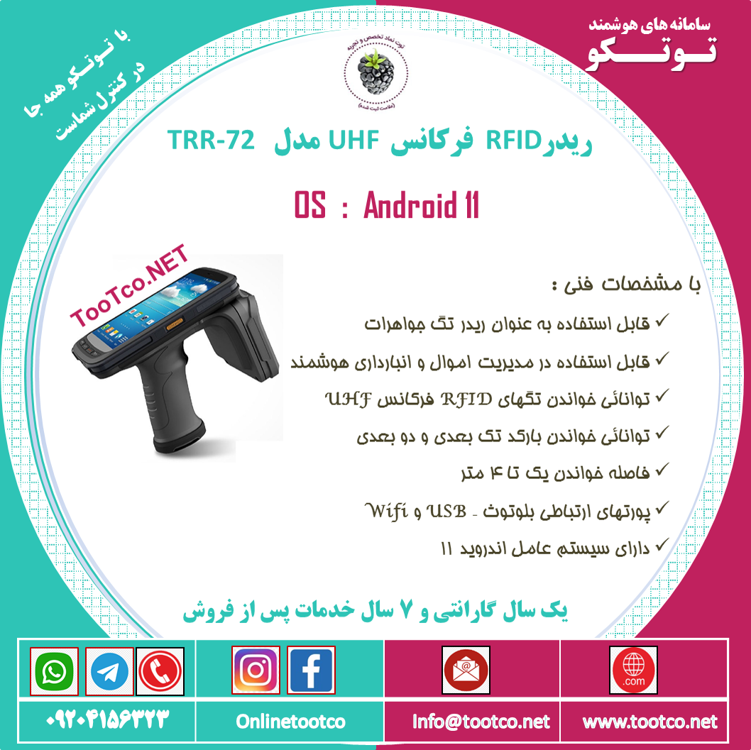 ریدر برد بلند UHF مدل TRR-72